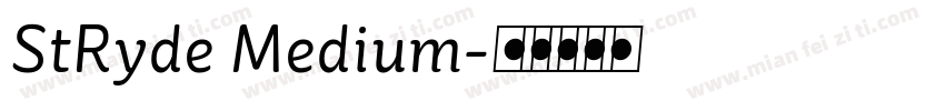 StRyde Medium字体转换